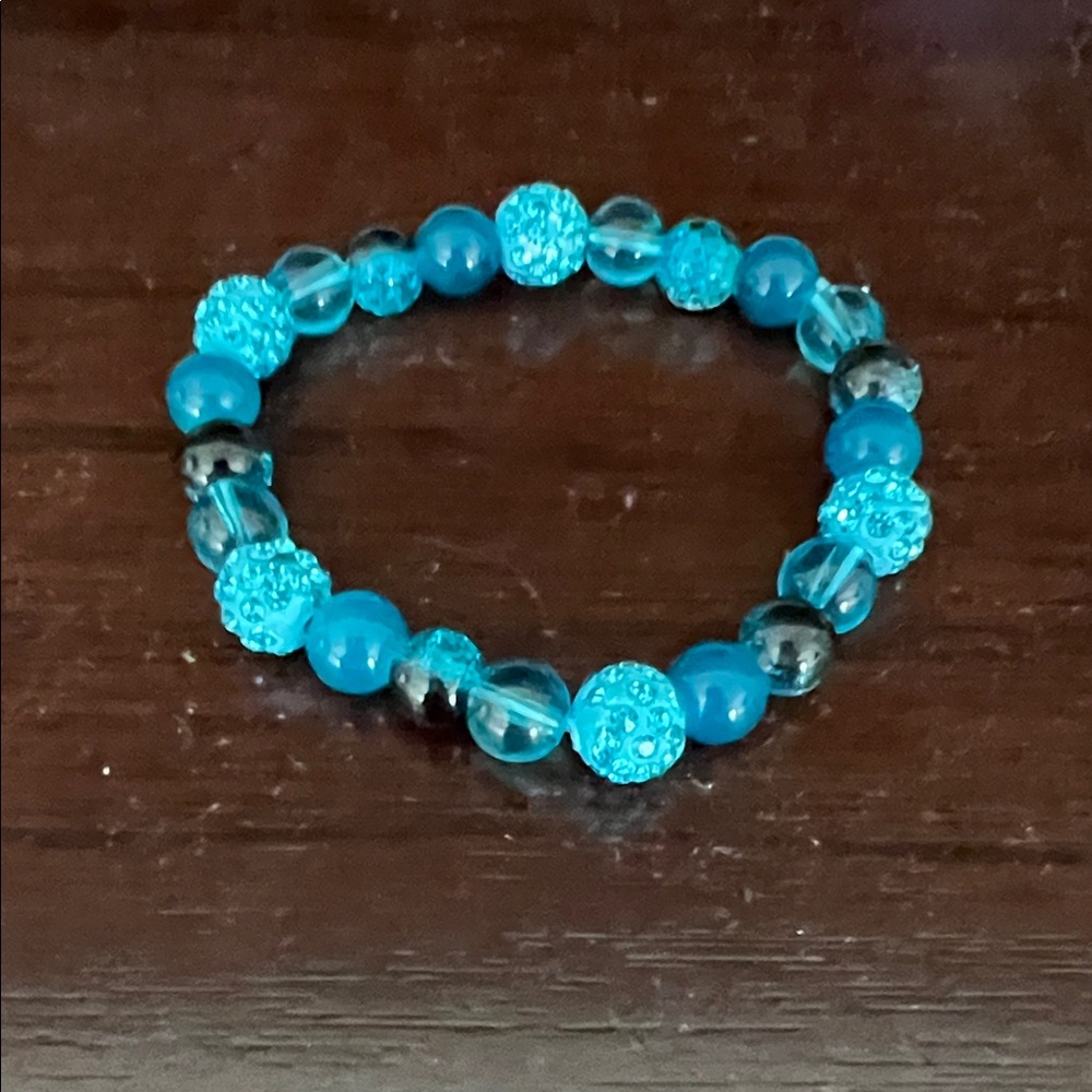 Blue Beaded Bracelet